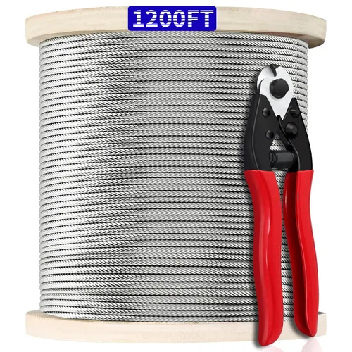 Vista 8 de 1000FT 1/8" T316 cable de acero inoxidable, cable de avión de cuerda de alambre