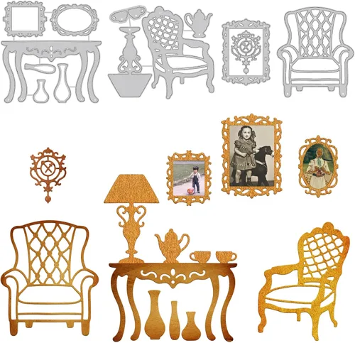 Vista 9 de GLOBLELAND Herramientas para asar a la parrilla, troqueles de corte para hacer tarjetas, troqueles de corte de barbacoa de primavera para bricolaje