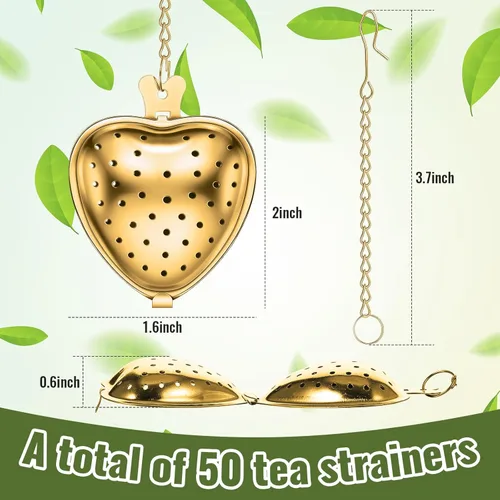 Vista 2 de Sumind 100 coladores de té de acero inoxidable, infusor de bolas de té de hojas sueltas, difusor de intervalo de té más pronunciado, filtros de té