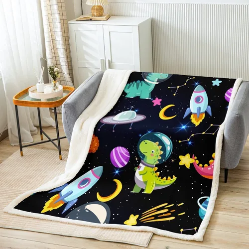 Vista 13 de Manfei Musical Throw Blanket Retro Musical Notes Print Bed Blanket for Kids Boys Girls Room Decor, Music Theme Blanket for Couch Sofa, Soft and