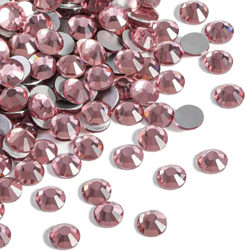 Vista 49 de Beadsland 2880 piezas de diamantes de imitación con parte posterior plana, gemas redondas de cristal para decoración de uñas y manualidades
