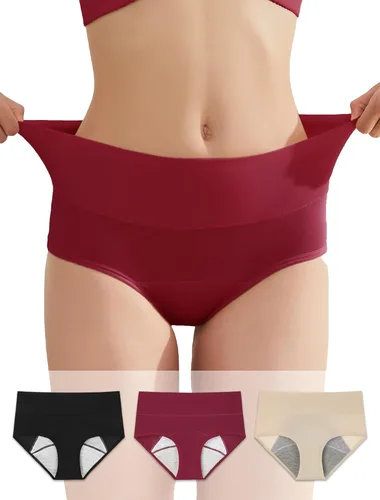 Vista 8 de Ropa interior lavable a prueba de fugas – Bragas de incontinencia reutilizables para posparto, flujo menstrual pesado y fugas de vejiga