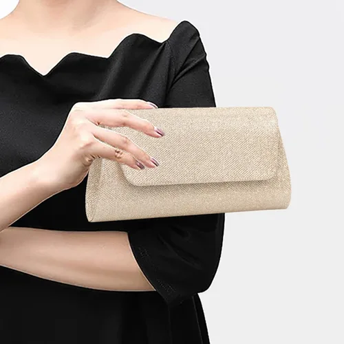 Vista 7 de Clutch Purses Evening Bag for Women Formal,Classic Envelope Purses and Handbags Wedding Party Prom with Shoulder Strap