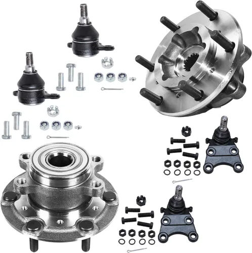 Vista 51 de Detroit Axle - Kit de 4 piezas de manguetas de dirección para Honda Civic 2006-2011, 2 manguetas de dirección delanteras y bujes de ruedas