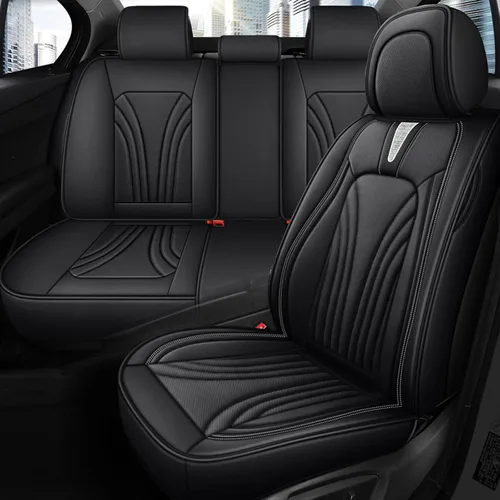 Vista 17 de Fundas de asiento de cuero para Volvo XC40 2019-2024, piel sintética impermeable, compatible con bolsas de aire y protector de cojín automotriz