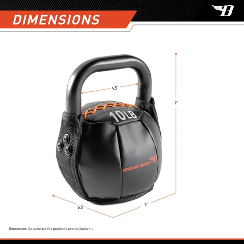 Vista 2 de BIONIC BODY Pesa rusa suave con mango para levantamiento de pesas, acondicionamiento, fuerza y entrenamiento de núcleo