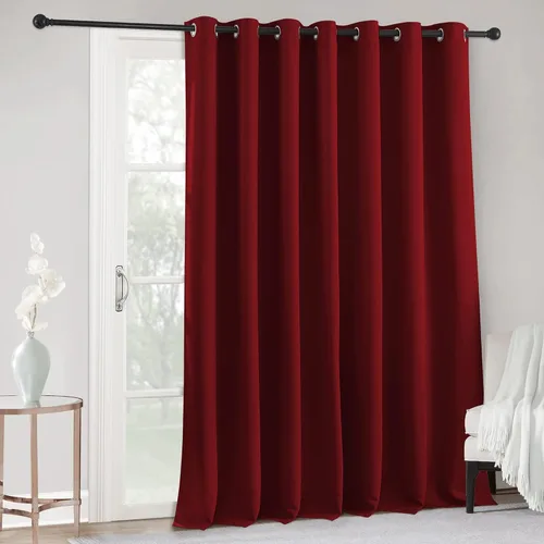 RYB HOME Cortinas de Fondo Opacas - Persianas Verticales Extra Anchas para Ventanas de Dormitorio Cortinas Opacas Cortinas para Puerta Corrediza de