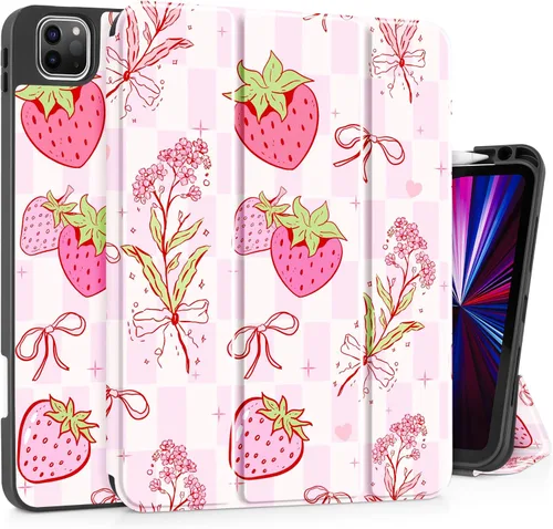 Vista 20 de May Chen Funda para iPad Pro de 11 pulgadas (4ª, 3ª, 2ª y 1ª generación) 2022 2021 2020 2018, soporte triple + soporte para lápiz + encendido