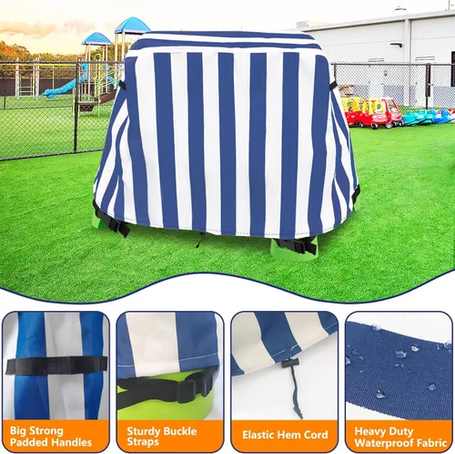 Vista 6 de Cubierta para mesa de agua para niños, resistente al aire libre, 600D, impermeable, anti-UV, a prueba de polvo, para niños, compatible con Step2