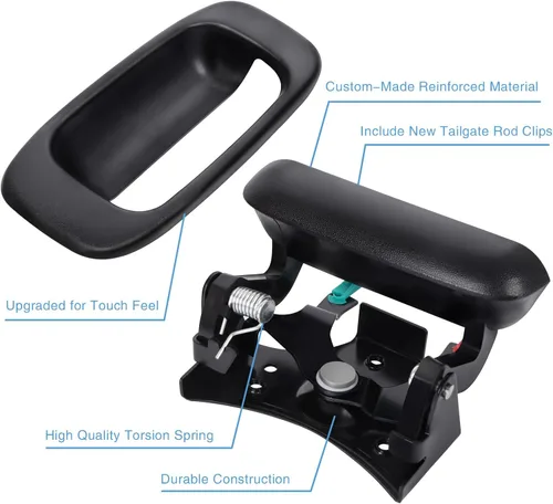 Vista 2 de Dunhil Manija y bisel de compuerta trasera para Chevy Silverado GMC Sierra 1500 1500HD 2500HD 2500 3500 1999-2007, 15997911 15228539 15228541