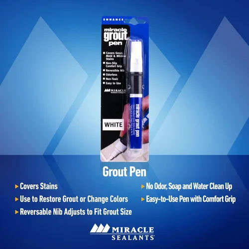 Vista 2 de Miracle Sealants GRTPENWHT-6PK - Bolígrafo de lechada, color blanco, paquete de 6