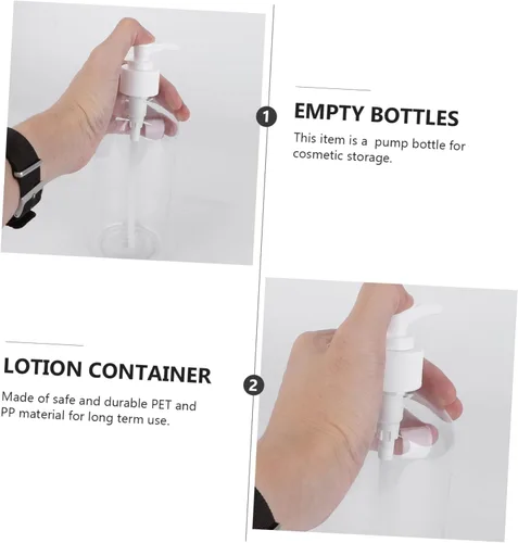 Vista 9 de Botella de almacenamiento cosmética vacía de 16.9 fl oz loción dispensador de champú botella de bomba de paja larga