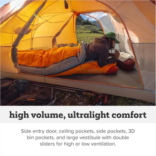 Vista 4 de Big Agnes Copper Spur UL - Tienda de Campamento para Mochileros, 3 Temporadas, Ultraligera, Impermeable, Postes Anodizados