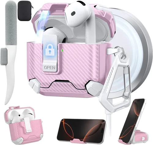 Vista 25 de Maxjoy Funda para AirPods Pro 2 Case 2022, Funda Protectora para AirPods Pro de 2ª Generación con Bloqueo Automático, Compatible con Apple AirPod