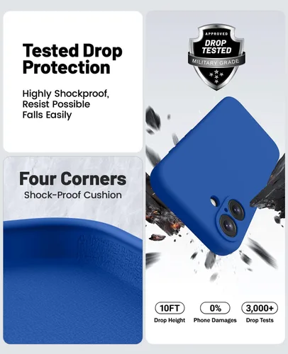 Vista 984 de OTOFLY Compatible con iPhone 15, funda delgada de silicona a prueba de golpes para iPhone 15 (6.1 pulgadas), (negro)
