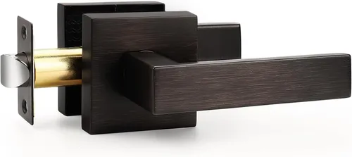 Vista 2 de Probrico Palanca de Paso Interior Negro Mate, Manija de Puerta de Pasillo y Armario sin Llave de Servicio Pesado, Herrajes de Interior Resistentes