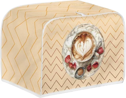 Vista 22 de Dolyues Cubierta para tostadora con estampado de pollo, 4 rebanadas, cubiertas para electrodomésticos pequeños de cocina, protección contra el polvo