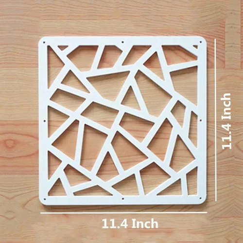 Vista 6 de Divisor blanco para colgar habitaciones, 12 piezas de paneles de madera y plástico para bricolaje, divisores de pared para decoración de habitación