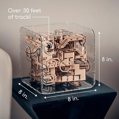 Vista 7 de Intrism Pro - Rompecabezas 3D de madera desafiante y laberinto de mármol para adultos/adolescentes, kit de manualidades de madera de bricolaje