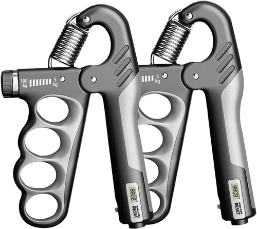 Vista 6 de Grip Strength Trainer, 5-100KG (11-220 LB) Adjustable Resistance Forearm Hand Gripper Strengthener with Counter, Hand Wrist Exercise Workout