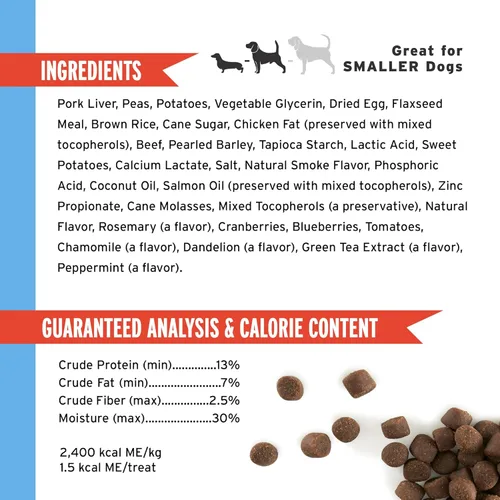Vista 2 de Pet Botanics Bolsa de 10 Oz. Recompensa de Entrenamiento Mini Suave y Masticable, Sabor a Carne de Res, con 500 Golosinas por Bolsa, La Elección