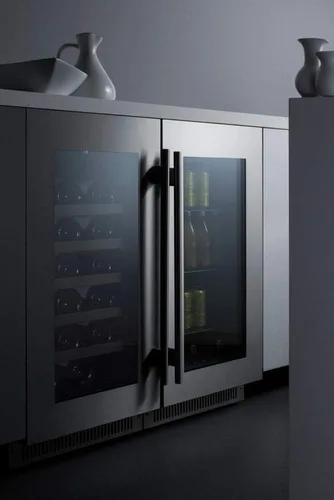 Vista 7 de Summit Appliance CL181WBVCSS Centro de bebidas integrado de 18 pulgadas de ancho con puerta de vidrio recortada de acero inoxidable sin costuras