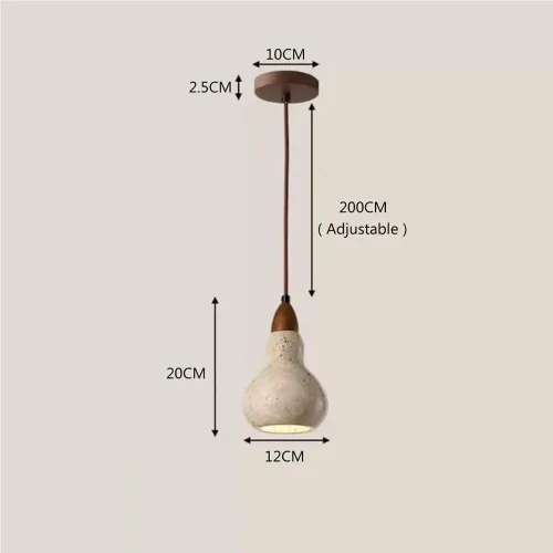 Vista 7 de Vintage Small Bedside Pendant Lights Mid Century Natural Stone Hanging Lamp Nordic Single Head Solid Wood Chandelier for Kitchen Island Bedroom