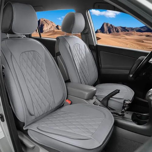 Vista 11 de LINGVIDO - Fundas de piel sintética para asientos de automóvil, protector deportivo e impermeable, ajuste universal para automóviles y camionetas