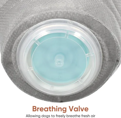 Vista 4 de STOBOK Cubrebocas protector transpirable para perro para polvo, filtro PM2.5, ajustable, cara de perro pequeño para contaminación al aire libre