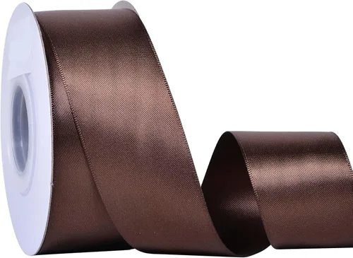 Vista 13 de YAMA Cinta de satén de doble cara, 1 1/2 pulgadas, 25 yardas para envolver regalos, color negro