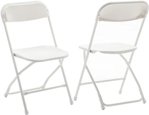 Vista 27 de BTEXPERT Juego de mesa plegable de 5 piezas, portátil y silla, mesa cuadrada de plástico de granito blanco de 34 pulgadas, 4 sillas negras