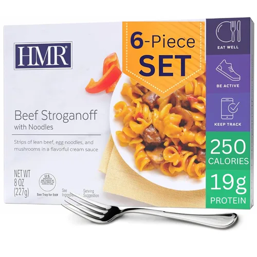 Vista 21 de HMR Lasaña con salsa de carne Almuerzo o cena preempaquetada para apoyar la pérdida de peso Lista para comer 16 g de proteína Alimento bajo