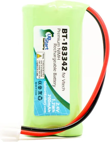 Vista 3 de Paquete de 2 baterías de repuesto para VTech CS6619-2, compatible con batería de teléfono inalámbrico VTech (700 mAh, 2.4 V NI-MH)