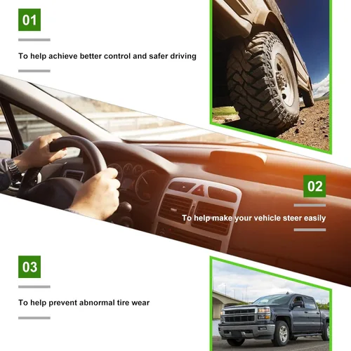 Vista 7 de SCITOO Kit de suspensión delantera, brazo de control superior, barra de acoplamiento exterior interior, barra estabilizadora, articulación de rótula