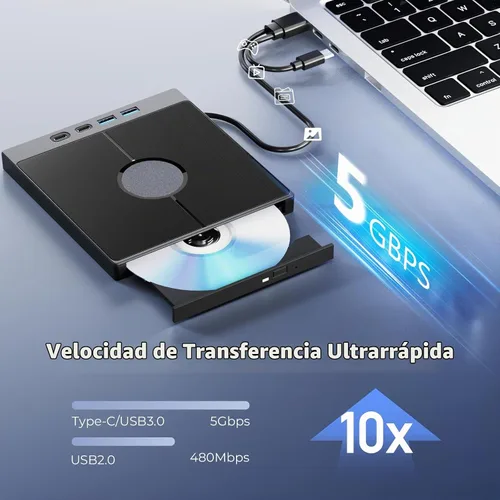 Vista 2 de Unidad externa multifuncional de Blu Ray para la lectura del disco