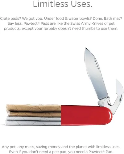 Vista 3 de Pet Parents® Pawtect® Almohadillas Lavables para Orina de Perros (Paquete de 2) de Almohadillas Premium para Orina de Perro, Almohadillas