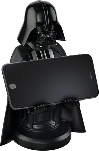 Vista 3 de Exquisite Gaming Star Wars Darth Vader - Soporte original para teléfono móvil y controlador de juegos, soporte para dispositivos, cable Guys, figura