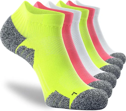 Vista 41 de CWVLC - Calcetines deportivos, hasta el tobillo, de compresión, acolchados, unisex, paquete variado