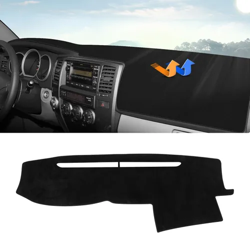 Vista 20 de Autorder Alfombrilla de Cubierta para Tablero para Toyota Tundra 2014-2021 Accesorios Cubierta para Salpicadero Alfombrilla de Franela Parasol