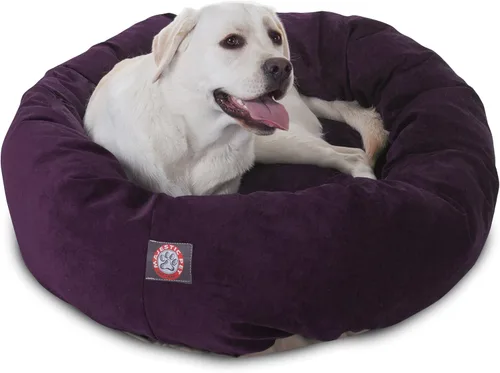 Vista 33 de Majestic Pet Cama para perros calmante de microterciopelo de 24 pulgadas, lavable – Cama redonda suave y acogedora para perros con soporte