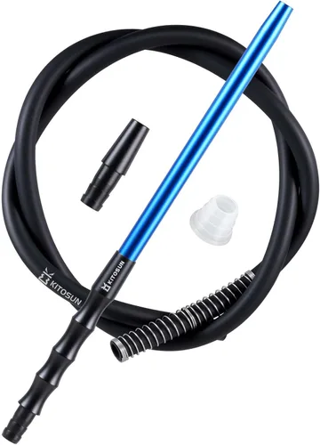 Vista 8 de Kitosun D-Hose Juego de manguera para cachimba – Accesorios para shisha premium de 1.1 pies de largo mango de boquilla de aluminio desmontable