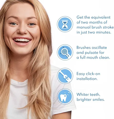 Vista 5 de Cabezales de cepillo de repuesto compatibles con Oral B, cabezales de repuesto para cepillos de dientes eléctricos Oralb Braun Pro 1000 Sonic Clean