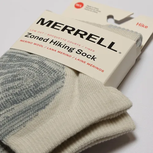 Vista 5 de Merrell Calcetines de lana acolchada zonificada para hombre y mujer, 1 par, soporte de arco transpirable