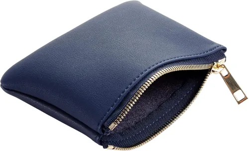 Vista 3 de Chelmon - Monedero de piel auténtica con zíper para hombre y mujer