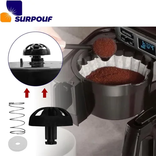 Vista 7 de Paquete de 2 tapones de repuesto para cesta de café con resorte, para Mr. Coffee Black y Decker Hamilton, número de piezas 990117900 990237500