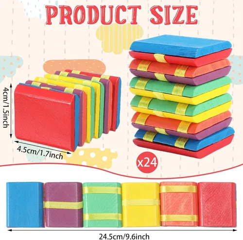 Vista 2 de Jenaai Escalera de madera Jacobs de Jacob, 24 unidades, escaleras, para recuerdos de nostalgia, regalo, rompecabezas, mentales, aumentar