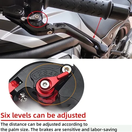 Vista 5 de Motorcycle Brake Clutch Levers for Y-amaha MT-07 FZ-07 FZ07 MT07 2014-2021 Adjustable Foldable Extendable Motorcycle Handle Levers Brake Clutch Lever