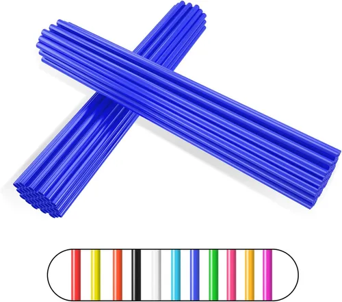 Vista 18 de PSLER 72 fundas de radios para decoración de tuberías para motocicleta, motocross, pit Dirt Bike