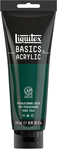 Vista 27 de Liquitex BASICS Pintura Acrílica, Tubo de 250ml (8.5 oz), Azul Ftalocianina