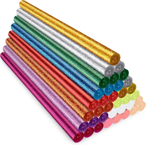 Vista 22 de ENPOINT Barras de pegamento caliente negras mini, 0.276 x 7.874 in de largo para manualidades, paquete de 36 barras de pegamento adhesivas de tela